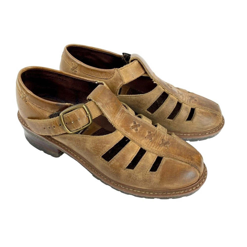 90s Skechers Nubuck Leather Loafers Womens 9.5 B Brown Flats Original Footwear - Picture 4 of 11